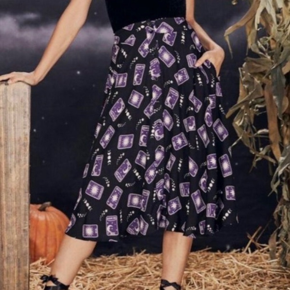 NWT Modcloth x Collectif Megan Tarot Skirt Sz 8 (US)